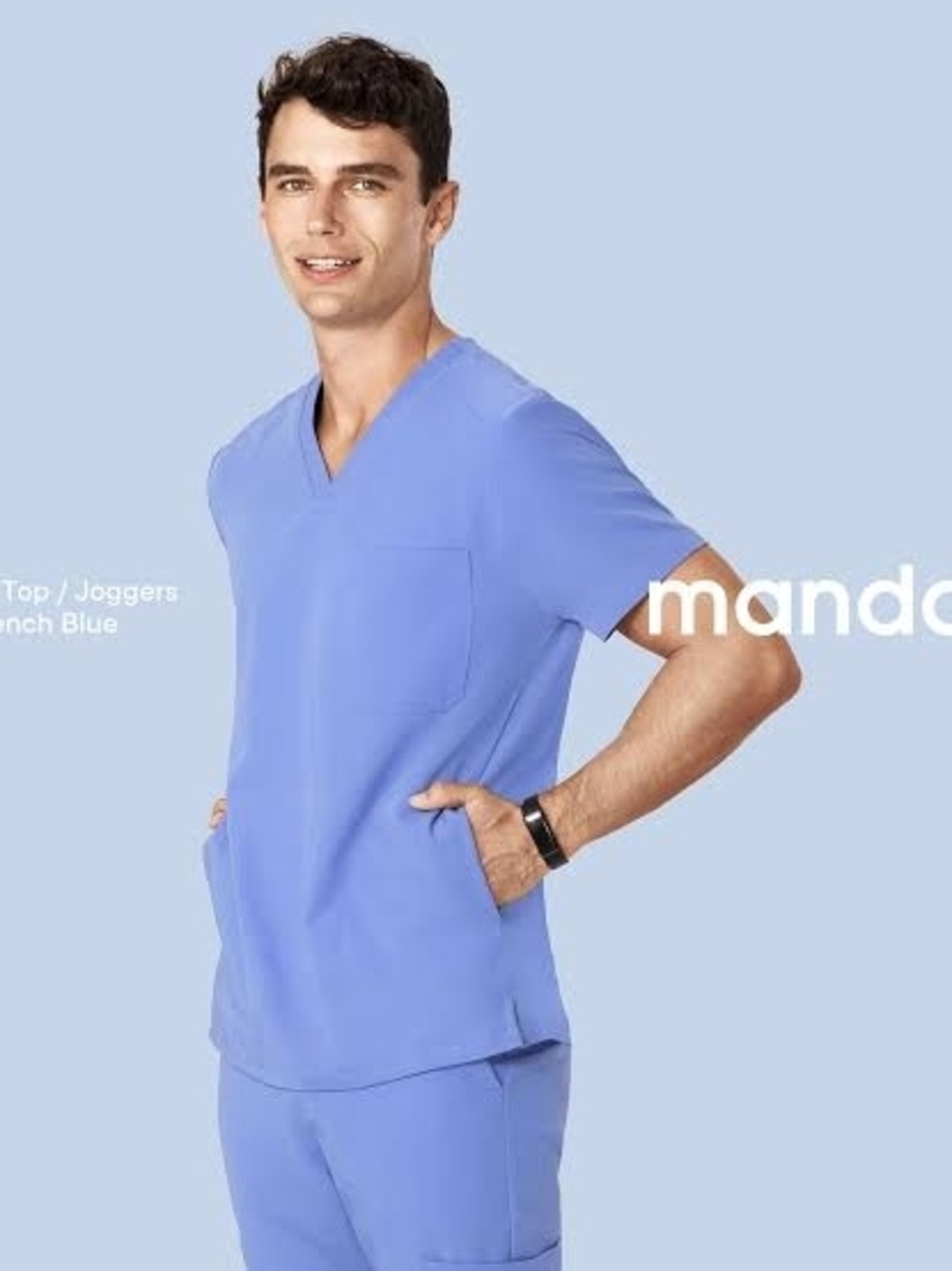 Men's French Blue Jogger Pants and Top By Mandala NWT
